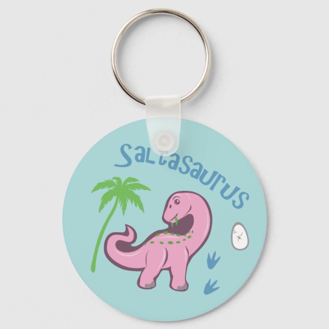 Cute Saltasaurus Keychain (Front)