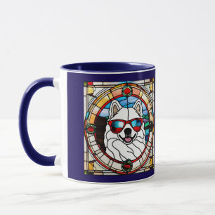 Cute Samoyed Stained glass Coffee Mug