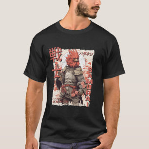 Cute Samurai Chicken Warrior Japanese Ninja Rooste T-Shirt