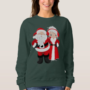 Cute Santa and Mrs. Claus Holiday sweatshirt