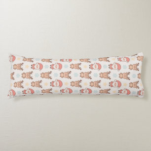 Cute Santa and Reindeer Pattern Body Pillow
