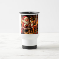 Cute Santa and Reindeer 