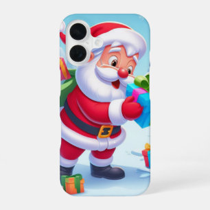 Cute Santa and Snowman iPhone 16 Case