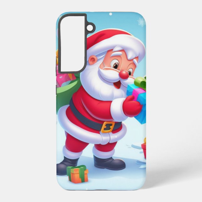 Cute Santa and Snowman  Samsung Galaxy S22+ Case (Back)
