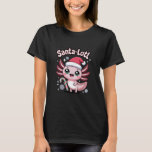 Cute Santa Axolotl Christmas Holiday Santa-Lotl T-Shirt<br><div class="desc">Cute Santa Axolotl Christmas Holiday Santa-Lotl</div>