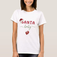 Cute Santa Baby Pregnancy Christmas Announcement