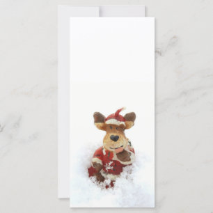 Cute Santa Bear In The Snow Bookmark