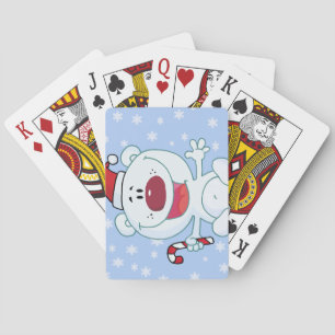 Cute Santa Bear Playing Cards