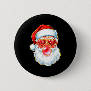Cute Santa Bubble Gum For Women Teen Little Girls 2 Inch Round Button