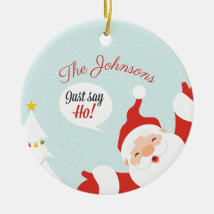 Cute Santa Christmas Ceramic Ornament