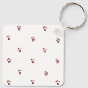 Cute Santa Christmas Design Keychain