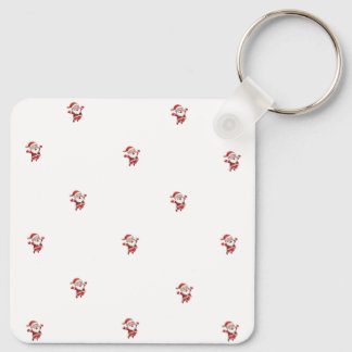 Cute Santa Christmas Design Keychain