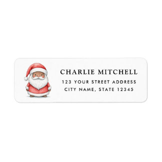 Cute Santa Christmas holiday return address