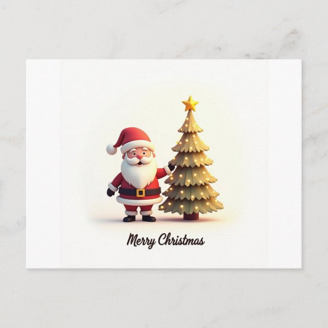 Cute Santa Christmas Invitation (Front)