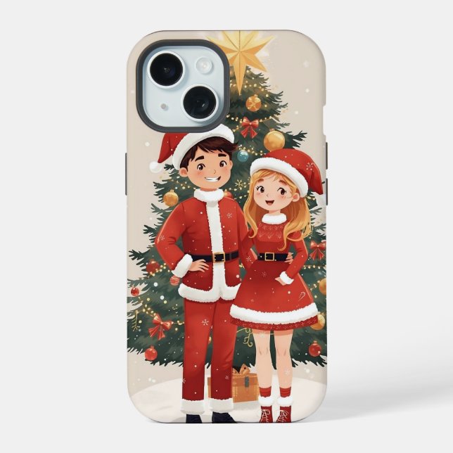 Cute Santa Christmas Phone Case For Fun winter (Verso)