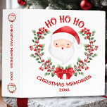 Cute Santa Christmas Photo Album 3 Ring Binder<br><div class="desc">Cute Christmas Photo Album 3 Ring Binder with a cute Santa Claus. Easily personalize the text. - Kate Eden Art</div>