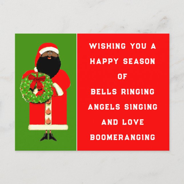 Cute Santa Christmas Postcard (Front)