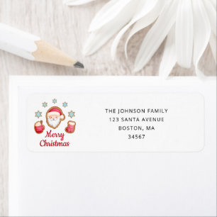 Cute Santa Christmas Return Address