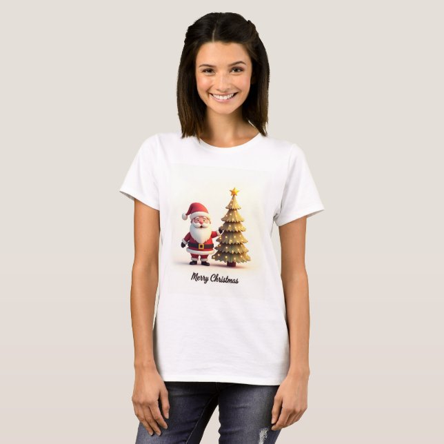 Cute Santa Christmas Tee (Front Full)