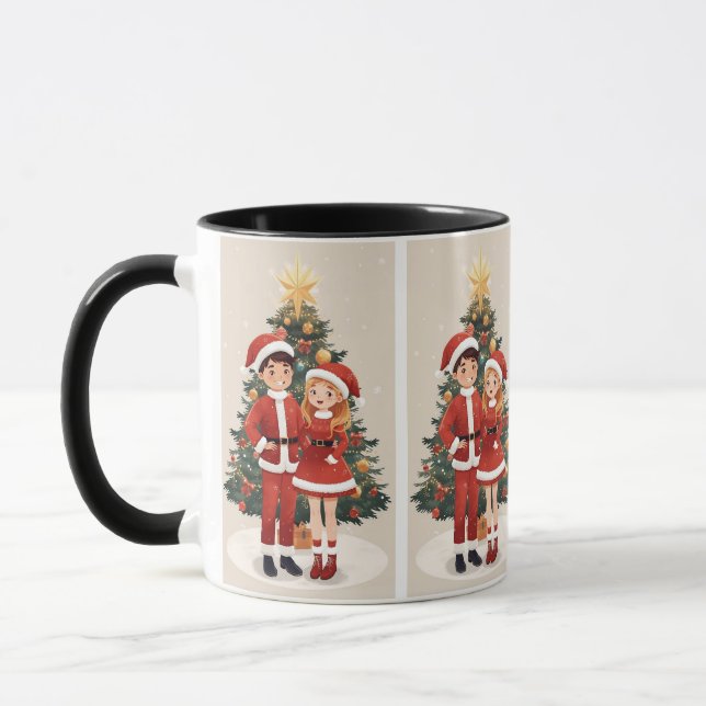 Cute Santa Christmas Travel Mug For Cozy Winter (Left)
