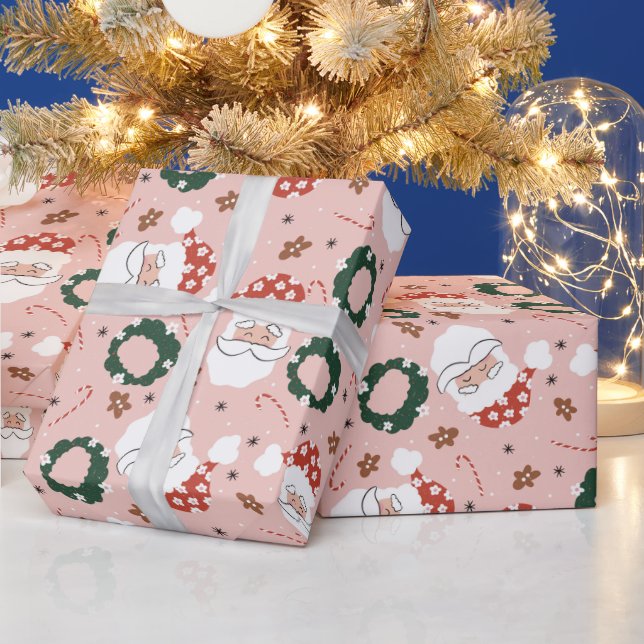 Cute Santa Christmas  Wrapping Paper (Holidays)