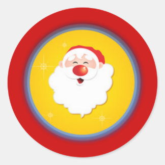 Cute Santa Classic Round Sticker