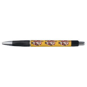 Cute Santa Claus and Deer Christmas HolidayFestive Pen