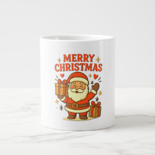  Cute Santa Claus Christmas Art –  Merry Christmas Large Coffee Mug