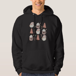 Cute Santa Claus Christmas Candy Cane Family Hoodie