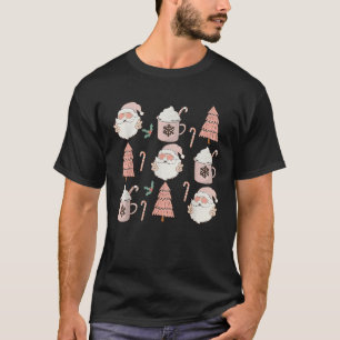 Cute Santa Claus Christmas Candy Cane Family T-Shirt