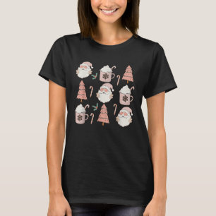 Cute Santa Claus Christmas Candy Cane Family T-Shirt