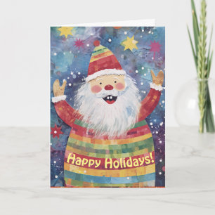 Cute Santa Claus Christmas Card