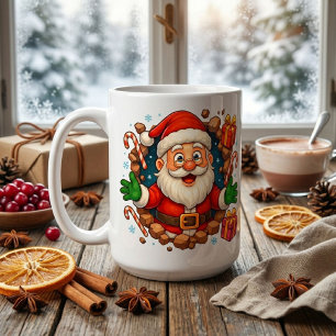 Cute Santa Claus Christmas Cocoa Mug