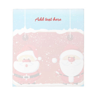 Cute Santa Claus Christmas design Notepad