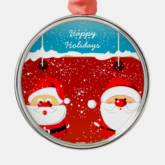 Cute Santa Claus Christmas ornament (Front)