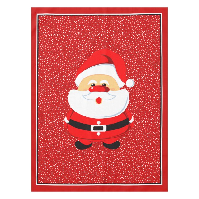 Cute Santa Claus Christmas whimsical Tablecloth (Front)