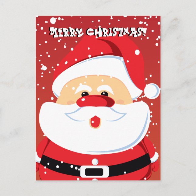 Cute Santa Claus custom postcard (Front)