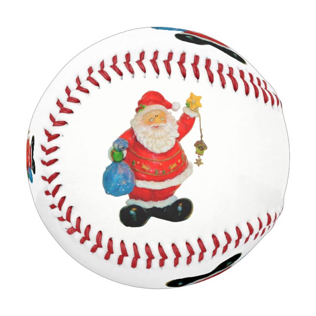Cute Santa Claus Father Christmas Kris Kringle Baseball (Front Left)