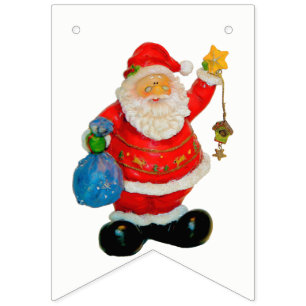 Cute Santa Claus Father Christmas Kris Kringle Bunting Flags