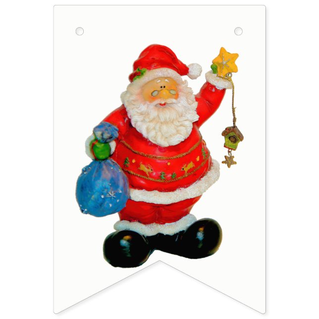 Cute Santa Claus Father Christmas Kris Kringle Bunting Flags (First Flag)