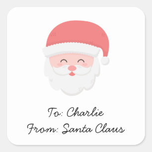 Cute Santa Claus Gift Label Christmas Sticker