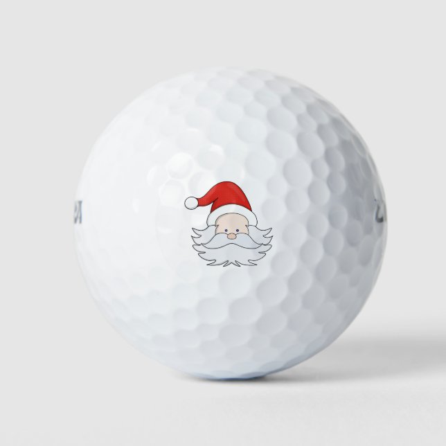 Cute Santa Claus Golf Balls (Front)