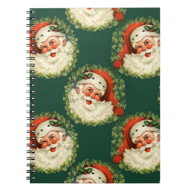 Cute Santa Claus Happy Face Christmas    Notebook (Front)