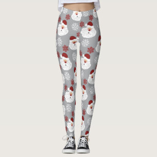 Cute Santa Claus Holiday Leggings