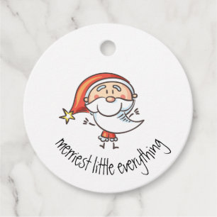 Cute Santa Claus Illustration Merry Everything Favour Tags