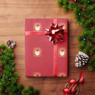 Cute Santa Claus Merry Christmas Welcome Doormat Wrapping Paper
