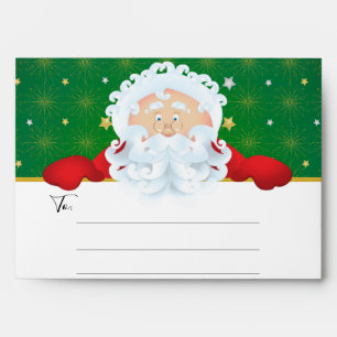 Cute Santa Claus Personalized Holiday Envelope