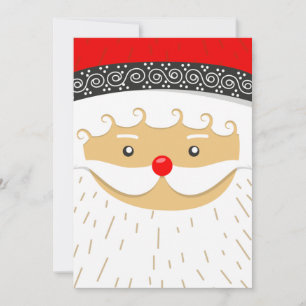 Cute Santa Claus Portrait Holiday Card