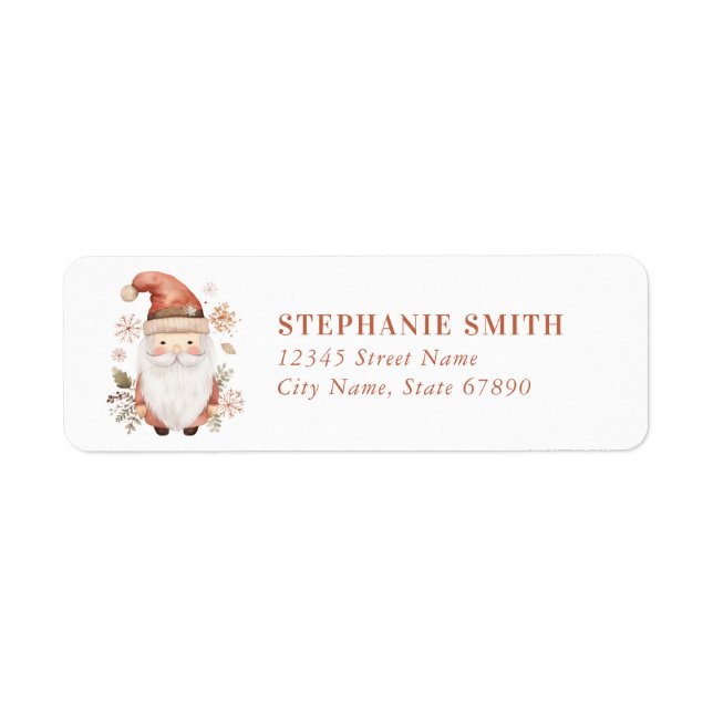 Cute Santa Claus Return Address Labels (Front)