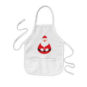 Cute Santa Claus Roly-poly Toy Kids Apron